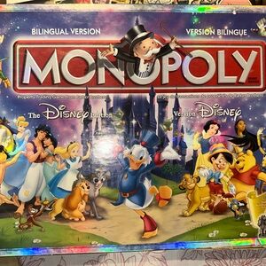 READ! Disney Monopoly Bilingual Edition - Only Cards+money